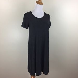 MADEWELL Charcoal Short Sleeve Loose Fit Dress